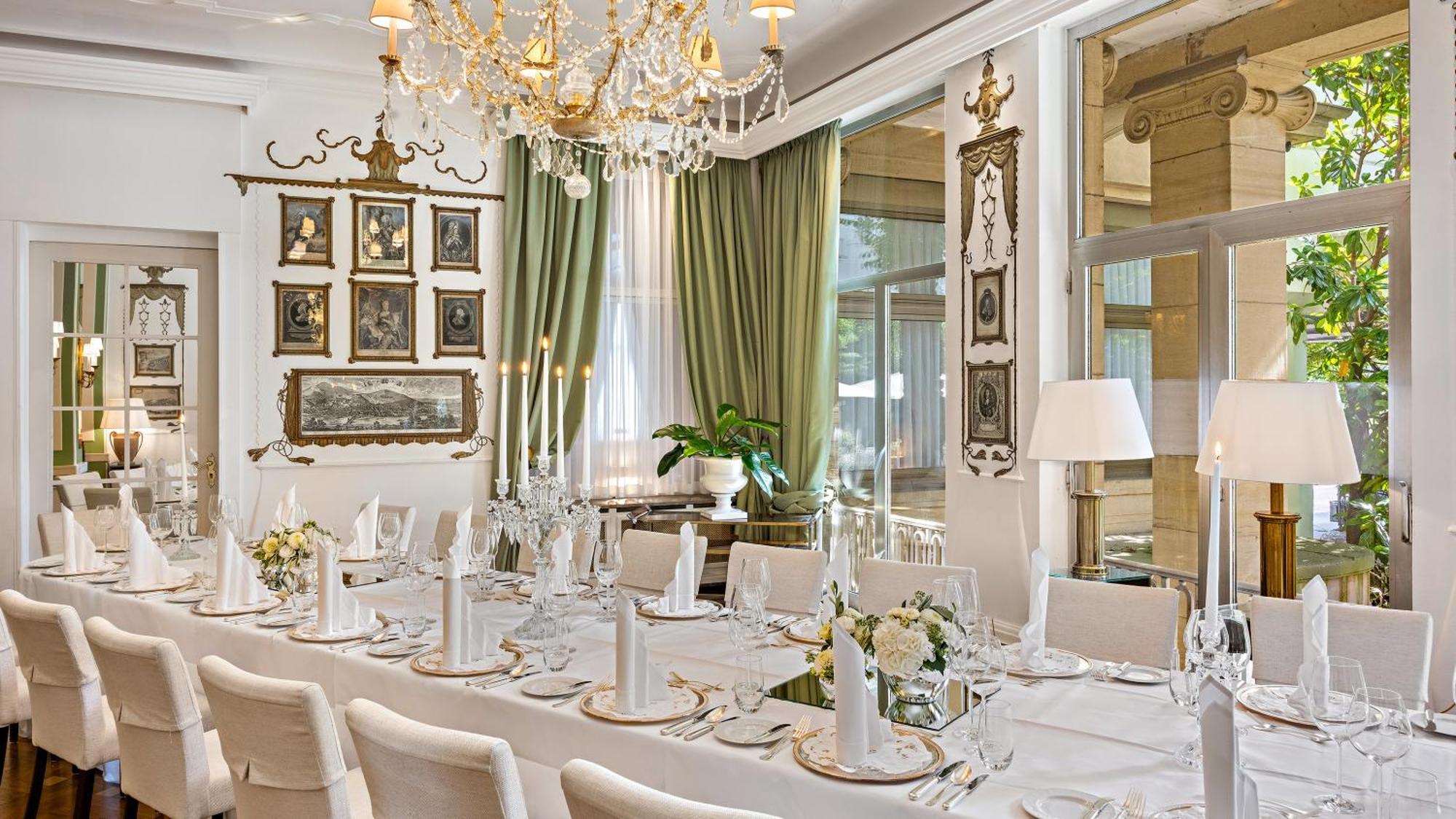 Hotel Europaeischer Hof Heidelberg, Bestes Hotel Deutschlands In Historischer Architektur Kültér fotó The restaurant